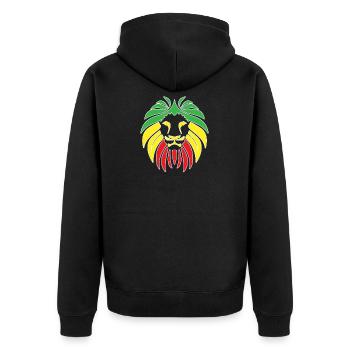 Rasta Reggae Reggae Musique Lion Cadeau - Veste à capuche bio Premium Unisexe - noir - Dos - Nico (187cm)