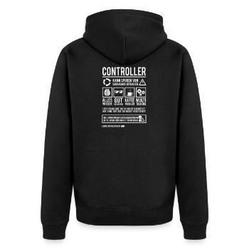 Controlling Beruf Rechnungswesen Controller - Unisex Premium Bio Zip Hoodie - Schwarz - Hinten - Nico (187cm)