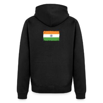 Inde Heartbeat Flag Vintage Inde - Veste à capuche bio Premium Unisexe - noir - Dos - Nico (187cm)