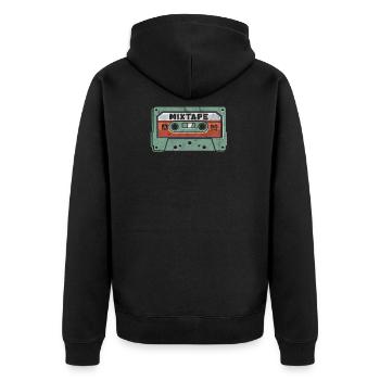 Mixtape des années 90 Cassette Nostalgique rétro des années 1990 - Veste à capuche bio Premium Unisexe - noir - Dos - Nico (187cm)