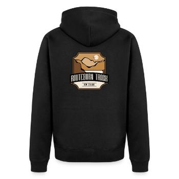 Routeburn Track - Nouvelle-Zélande - Veste à capuche bio Premium Unisexe - noir - Dos - Nico (187cm)