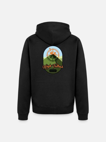 Hohe - Slowakei, Polen - Unisex Premium Bio Zip Hoodie - Schwarz