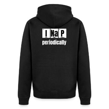 Chemikant Chemiestudent Laborant Chemielehrer - Unisex Premium Bio Zip Hoodie - Schwarz - Hinten - Nico (187cm)