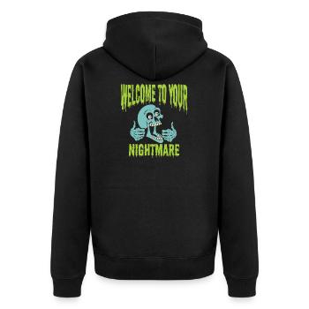 Halloween, it's your Nightmare - Unisex Premium Organic Zip Hoodie - black - Back - Nico (187cm)