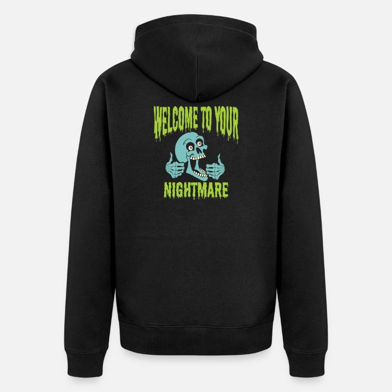 Halloween, c’est ton cauchemar - Veste à capuche bio Premium Unisexe - noir