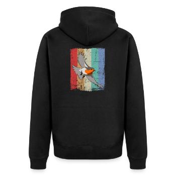 Bird Watching Birds Watching Birding Bird - Unisex Premium Organic Zip Hoodie - black - Back - Nico (187cm)