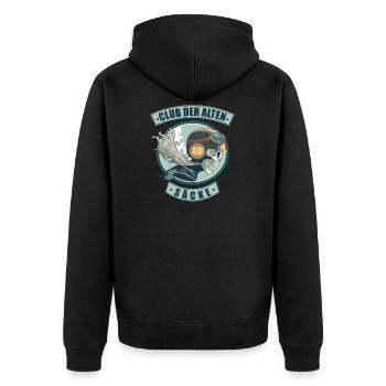 80 Jahre 80. Geburtstag Legendär Club der alten - Unisex Premium Bio Zip Hoodie - Schwarz - Hinten - Nico (187cm)
