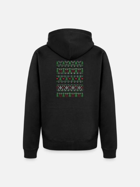 Pull d’ornement pull moche - Veste à capuche bio Premium Unisexe - noir