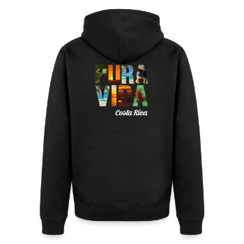 Pura Vida - Costa Rica Fun Gift - Veste à capuche bio Premium Unisexe - noir - Dos - Nico (187cm)