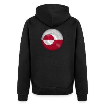 Enregistrement de musique du Groenland - Veste à capuche bio Premium Unisexe - noir - Dos - Nico (187cm)