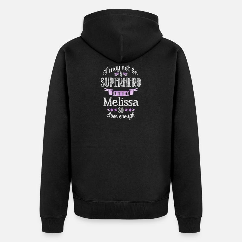 Melissa - Unisex Premium Bio Zip Hoodie - Schwarz