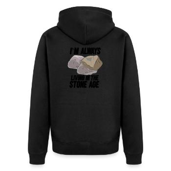 Géologie Géologie Pierres - Veste à capuche bio Premium Unisexe - noir - Dos - Nico (187cm)