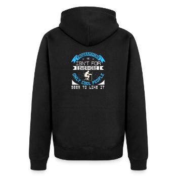 Programming Isn't For Everyone Only Cool People - Unisex Premium Bio Zip Hoodie - Schwarz - Hinten - Nico (187cm)