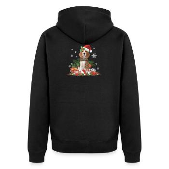 Chien Beagle de Noël - Veste à capuche bio Premium Unisexe - noir - Dos - Nico (187cm)