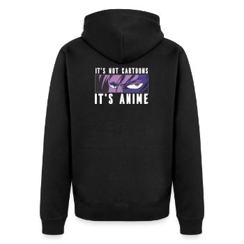 Es ist nicht Cartoons Es ist Anime Anime Lover Anime Boy - Unisex Premium Bio Zip Hoodie - Schwarz - Hinten - Nico (187cm)