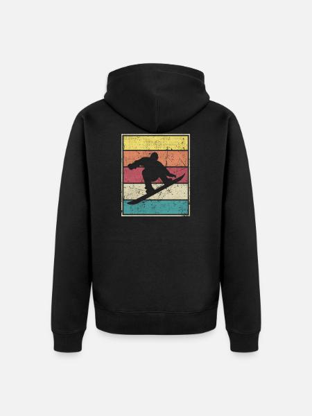 Snowboard - Unisex Premium Organic Zip Hoodie - black