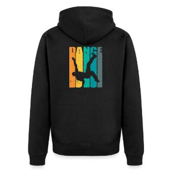 Breakdance BBoy BGirl Streetdance Breakdance - Unisex Premium Bio Zip Hoodie - Schwarz - Hinten - Nico (187cm)