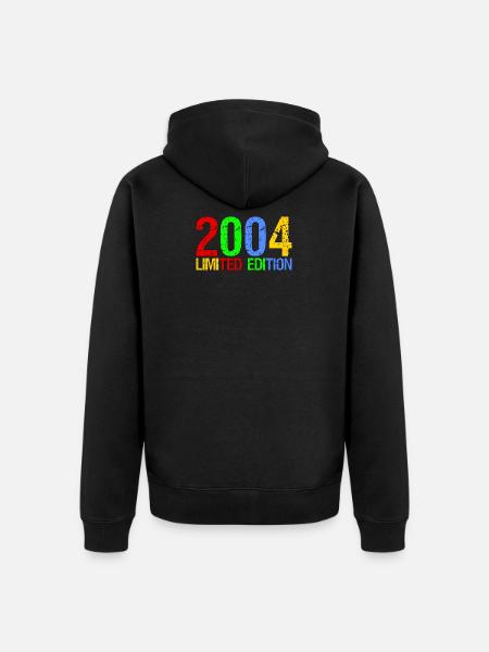 18th Birthday 2004 Limited Edition - Unisex Premium Organic Zip Hoodie - black