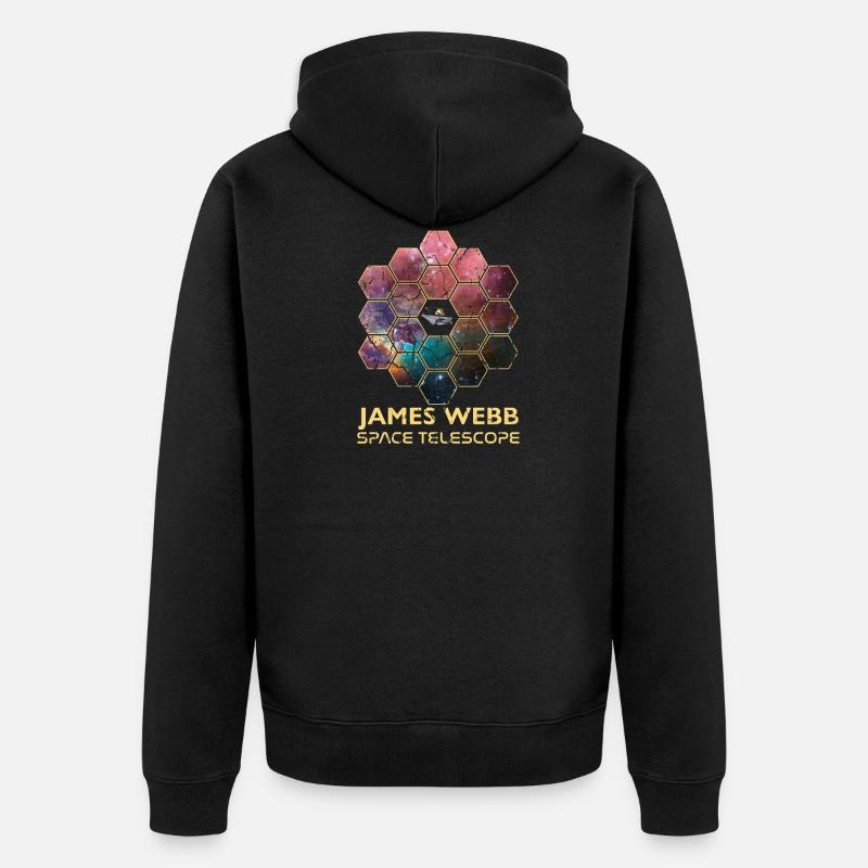 jwst Télescope spatial James Webb - Veste à capuche bio Premium Unisexe - noir