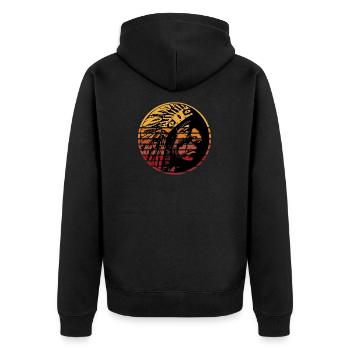 Amérindiens d’Amérique - Veste à capuche bio Premium Unisexe - noir - Dos - Nico (187cm)