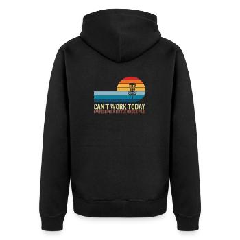 Disc Golf Trees Don't Care About Your Feelingss - Unisex Premium Organic Zip Hoodie - black - Back - Nico (187cm)