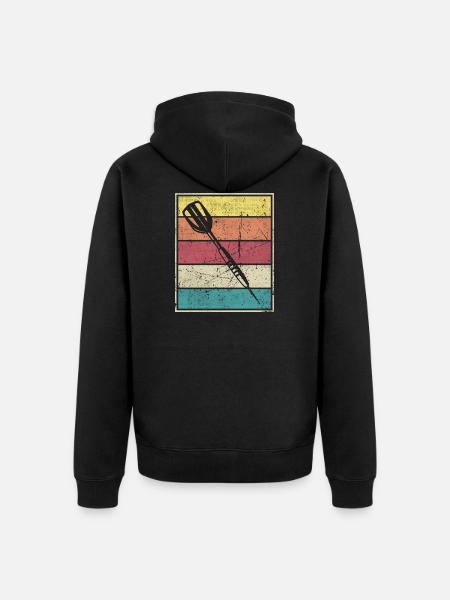 Dart Arrow Darts - Unisex Premium Organic Zip Hoodie - black