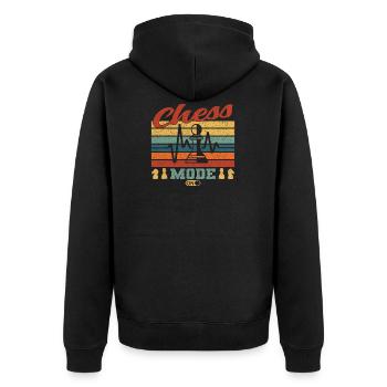 Chess Chess Chess Player Chess - Unisex Premium Organic Zip Hoodie - black - Back - Nico (187cm)