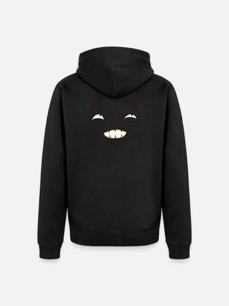 Funny face cartoon - Unisex Premium Bio Zip Hoodie - Schwarz