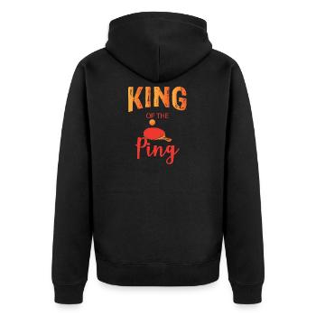 Ping Pong Roi du Ping Tennis de Table - Veste à capuche bio Premium Unisexe - noir - Dos - Nico (187cm)