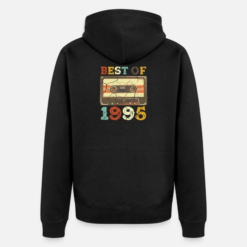 Best 1995 Cassette - Unisex Premium Bio Zip Hoodie - Schwarz
