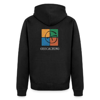 Géocaching Geocacher - Veste à capuche bio Premium Unisexe - noir - Dos - Nico (187cm)