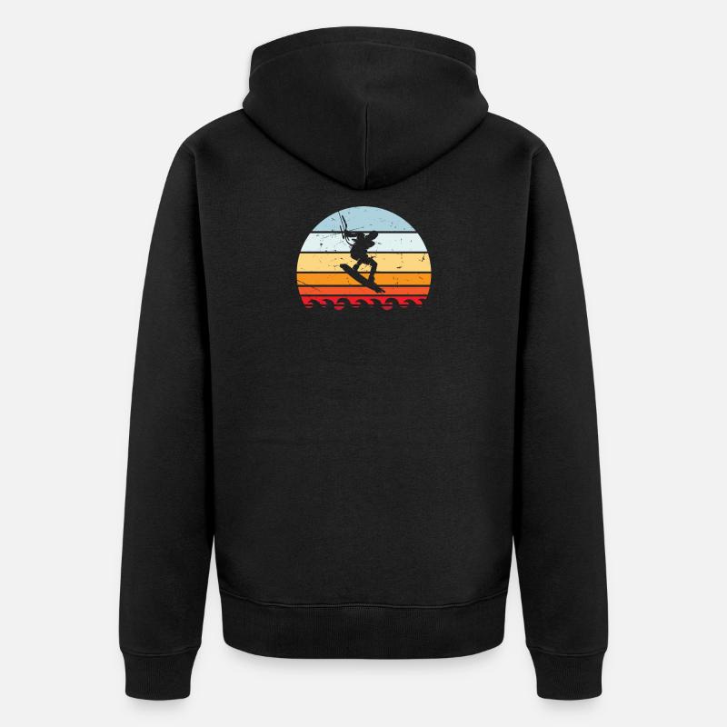 KIte Surf | Surfeur - Veste à capuche bio Premium Unisexe - noir