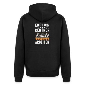 ENFIN DES RETRAITÉS - Veste à capuche bio Premium Unisexe - noir - Dos - Nico (187cm)