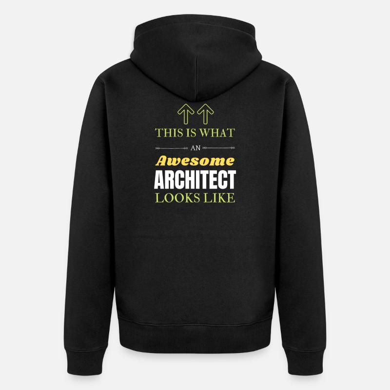 Architecte - Veste à capuche bio Premium Unisexe - noir