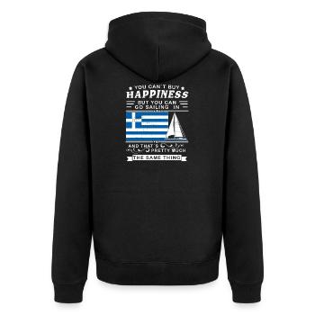 Naviguer en Grèce Flag Sailor Idée cadeau - Veste à capuche bio Premium Unisexe - noir - Dos - Nico (187cm)