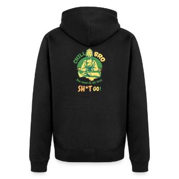 Méditation - Veste à capuche bio Premium Unisexe - noir - Dos - Nico (187cm)