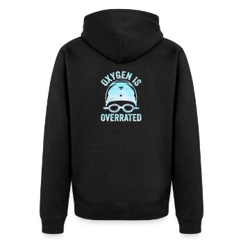 Oxygen est surestimé Drôle d’équipe de natation - Veste à capuche bio Premium Unisexe - noir - Dos - Nico (187cm)