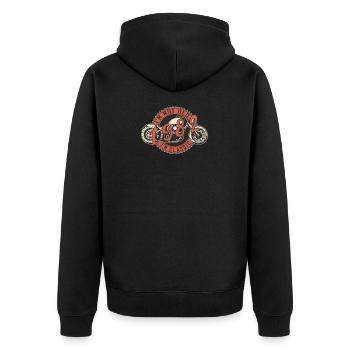 Je ne suis pas vieux, je suis classique. Légendaire depuis 1982. - Veste à capuche bio Premium Unisexe - noir - Dos - Nico (187cm)