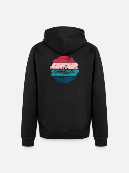 Berg - Unisex Premium Bio Zip Hoodie - Schwarz