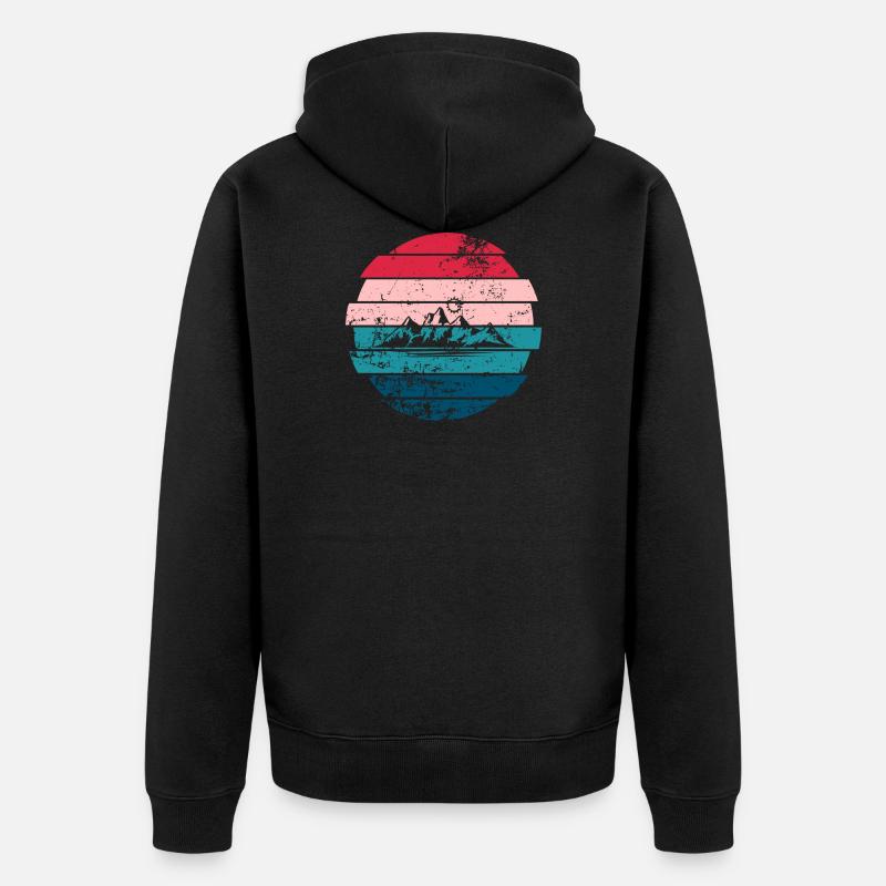 Berg - Unisex Premium Bio Zip Hoodie - Schwarz