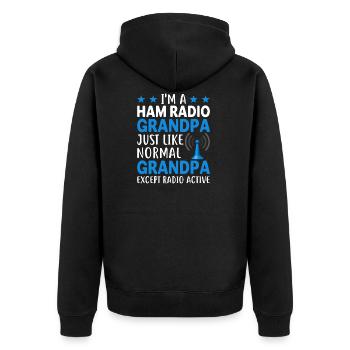 Je suis un grand-père Ham Radio Tout comme normal grand-père e - Veste à capuche bio Premium Unisexe - noir - Dos - Nico (187cm)