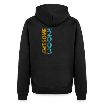 Awesome since 2003 - Unisex Premium Organic Zip Hoodie - black - Back - Nico (187cm)