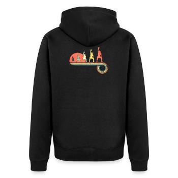 Kettlebell Cross Training Gym Girl Vintage Puesta - Veste à capuche bio Premium Unisexe - noir - Dos - Nico (187cm)