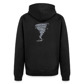 Chasseurs de tempête Amoureux de la tempête Tornado - Veste à capuche bio Premium Unisexe - noir - Dos - Nico (187cm)