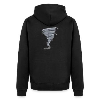 Chasseurs de tempête Amoureux de la tempête Tornado - Veste à capuche bio Premium Unisexe - noir - Dos - Nico (187cm)