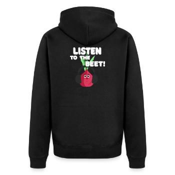 Écoutez le lit! - Veste à capuche bio Premium Unisexe - noir - Dos - Nico (187cm)