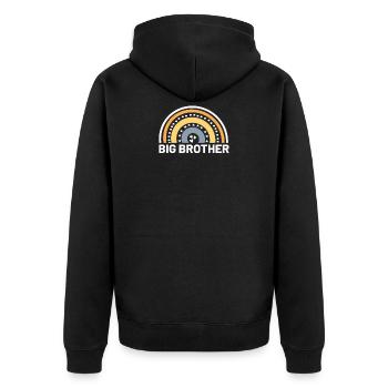 Big Brother Cadeau Arc-en-ciel - Veste à capuche bio Premium Unisexe - noir - Dos - Nico (187cm)