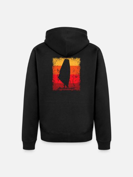 Windsurf Windsurfen Windsurfer Windsurfing - Unisex Premium Bio Zip Hoodie - Schwarz