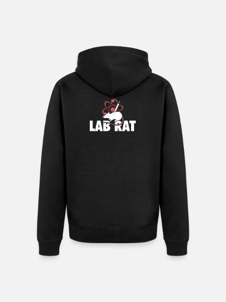 Lab Rat Funny Lab Tech Laboratory Technician - Unisex Premium Organic Zip Hoodie - black