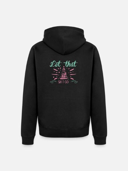 Yoga Buddha Meditation Stresslinderung Lass es - Unisex Premium Bio Zip Hoodie - Schwarz
